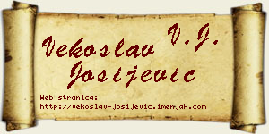 Vekoslav Josijević vizit kartica